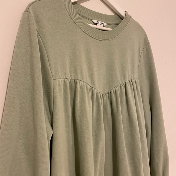 MONKI SAGE GREEN SWEATER DRESS - Picture 2 of 4